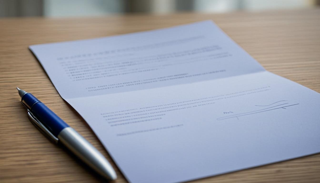 Investor-ready business proposal document on a professional desk with pen and coffee — generated by DocForge AI